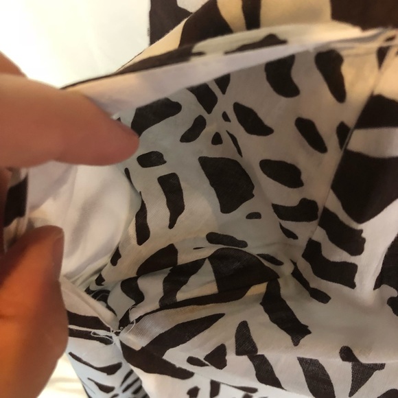 Maggy London 6p Brown white pinup dress bow chic - Picture 5 of 7